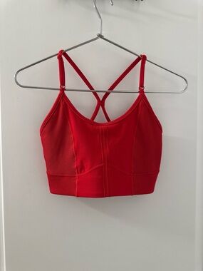 Nike Yoga Dri-FIT Indy Light-Support Padded Longline Sports Bra | Red | M